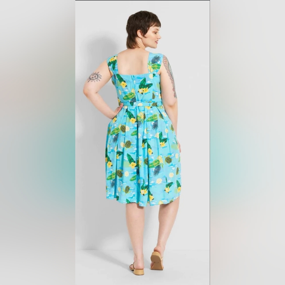 Modcloth Blue Floral Dress